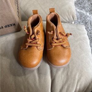 Brown Leather Kids Boots